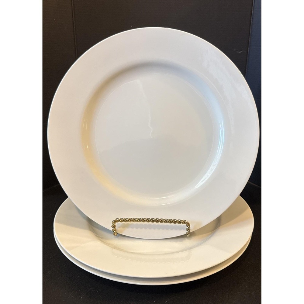 Fitz Floyd White Porcelain Dinner Plates Plate Set Of 3 Japan 10 Inch Vintage